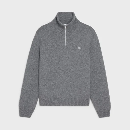triomphe trucker sweater in wool and cashmere