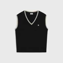 triomphe V-neck sweater in wool