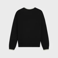 triomphe V-neck sweater in wool