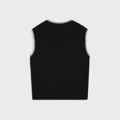 triomphe V-neck sweater in wool