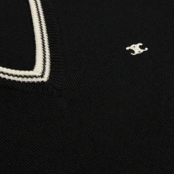 triomphe V-neck sweater in wool