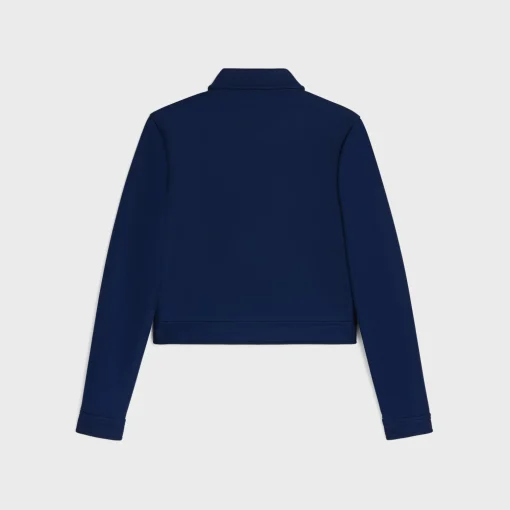 Triomphe zip-up jacket in textured jersey