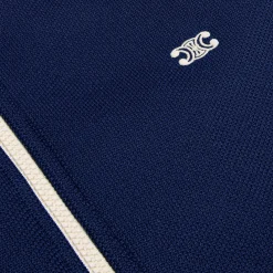 Triomphe zip-up jacket in textured jersey