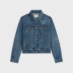 Trucker jacket in dark union wash denim