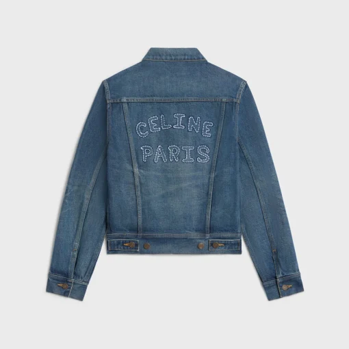 Trucker jacket in dark union wash denim