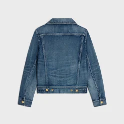 trucker jacket in dark union wash denim