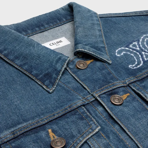 Trucker jacket in dark union wash denim