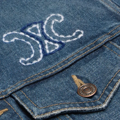 Trucker jacket in dark union wash denim