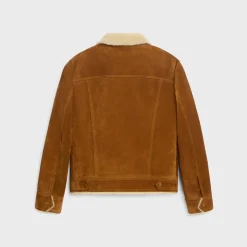trucker jacket in split calfskin