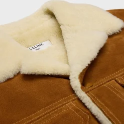 trucker jacket in split calfskin