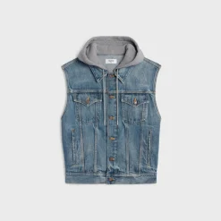 trucker jacket in union wash denim