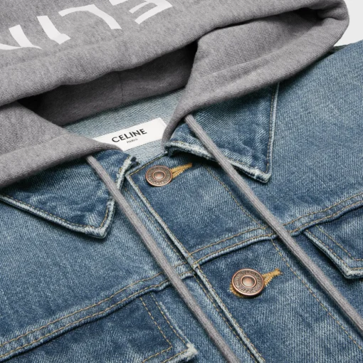 trucker jacket in union wash denim