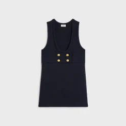 tunic mini dress in interlock wool