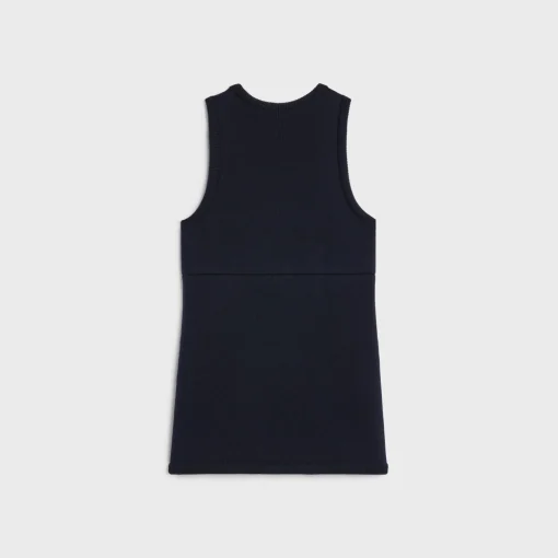 tunic mini dress in interlock wool