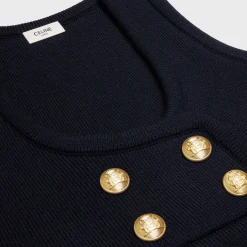 tunic mini dress in interlock wool