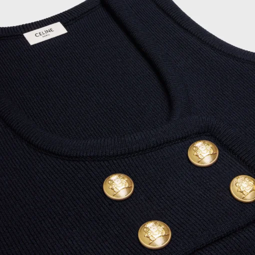 tunic mini dress in interlock wool