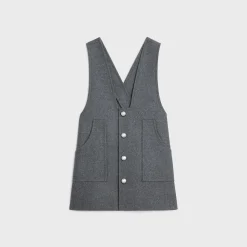 tunic mini dress in wool cloth