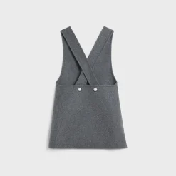 tunic mini dress in wool cloth