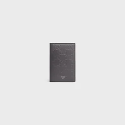 VERTICAL CARD HOLDER in Calfskin with triomphe embossed