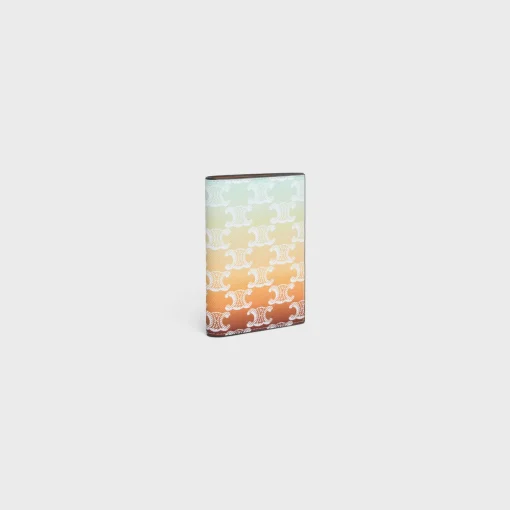 VERTICAL CARD HOLDER in TRIOMPHE CANVAS SUNSET
