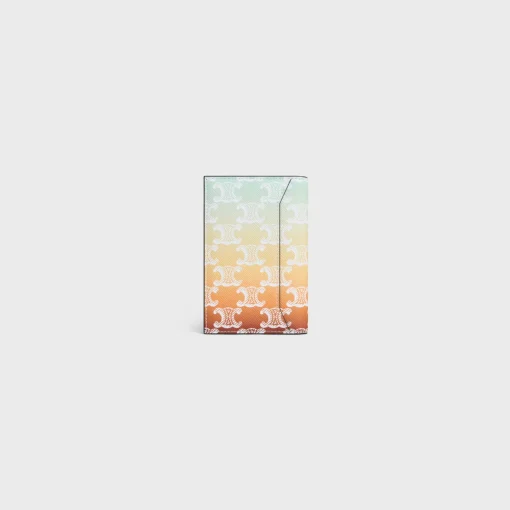 VERTICAL CARD HOLDER in TRIOMPHE CANVAS SUNSET
