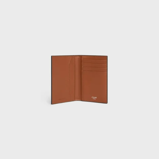 VERTICAL CARD HOLDER in TRIOMPHE CANVAS SUNSET