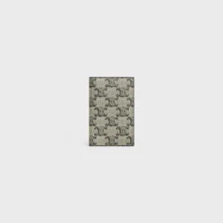 VERTICAL CARD HOLDER Triomphe Canvas New Triomphe2 BEIGE
