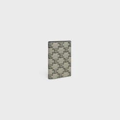 VERTICAL CARD HOLDER Triomphe Canvas New Triomphe2 BEIGE