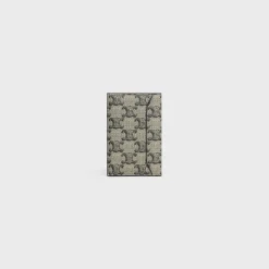 VERTICAL CARD HOLDER Triomphe Canvas New Triomphe2 BEIGE