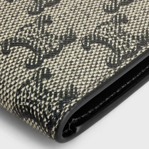 VERTICAL CARD HOLDER Triomphe Canvas New Triomphe2 BEIGE