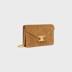 WALLET ON CHAIN MARGO in STRIPED SUEDE CALFSKIN