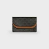 Wallet on strap in Triomphe Canvas and Smooth Lambskin