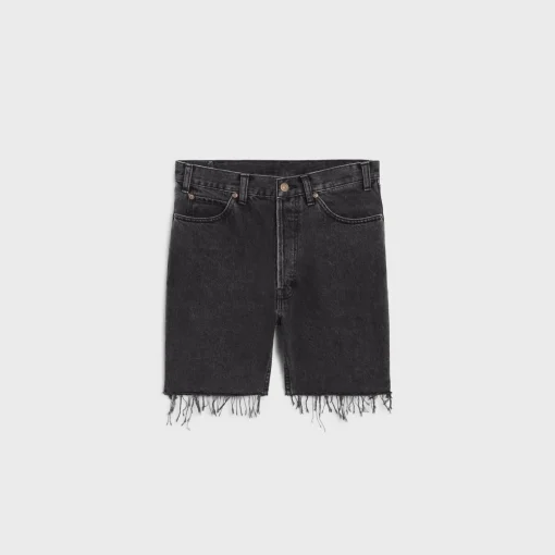 Wesley shorts in charcoal wash denim