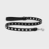 Wide Dog Leash in Smooth Calfskin with Studs