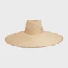 wide-brimmed triomphe hat in straw