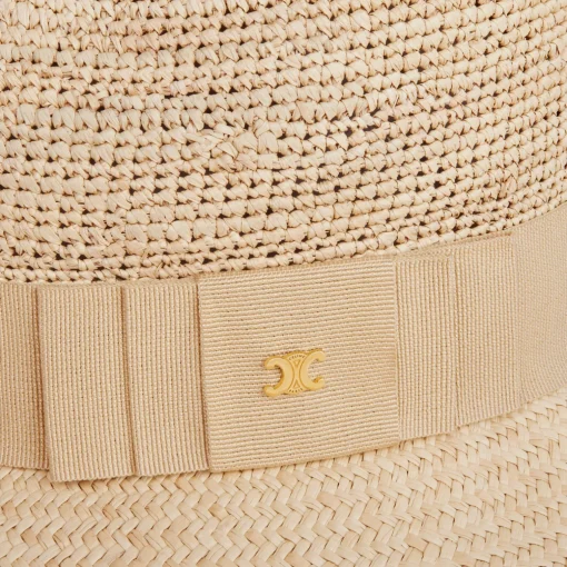 wide-brimmed triomphe hat in straw