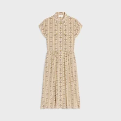 workwear dress in crêpe de chine