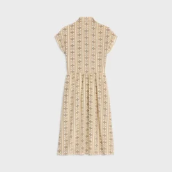 workwear dress in crêpe de chine