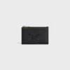 ZIPPED CARD HOLDER CUIR TRIOMPHE IN SHINY CALFSKIN