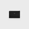 Zipped Card Holder in Grained Calfskin
