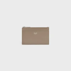 Zipped Card Holder in SHINY CALFSKIN