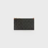 Zipped card holder in Triomphe Canvas and Lambskin