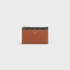 Zipped Card Holder in Triomphe Canvas and Lambskin