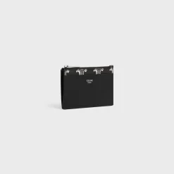 Zipped Card Holder in Triomphe canvas two-tone and calfskin