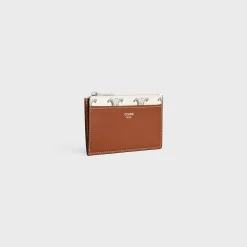 Zipped Card Holder in Triomphe Canvas AND Lambskin