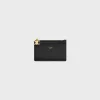 ZIPPED CARD HOLDER TRIOMPHE CHARMS in GRAINED CALFSKIN