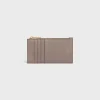 ZIPPED COMPACT CARD HOLDER ESSENTIALS in Grained Calfskin